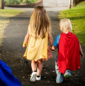 Superheroes Kids Costume Imagination Learning Concept